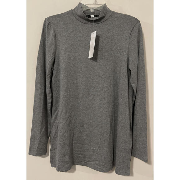 New Directions Tops - New Directions Womens Medium Gray Tunic-Style Long Sleeved Shirt NWT! A2735
